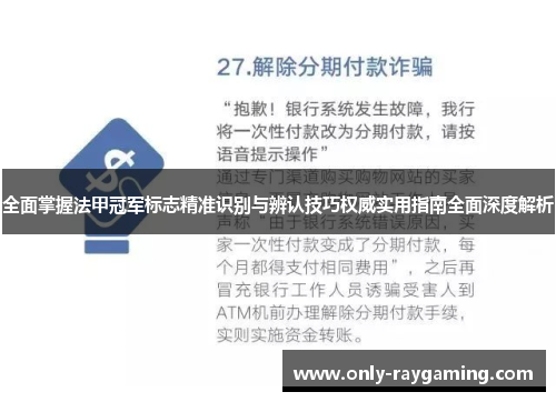 全面掌握法甲冠军标志精准识别与辨认技巧权威实用指南全面深度解析 全面掌握法甲冠军标志精准识别与辨认技巧权威实用指南全面深度解析